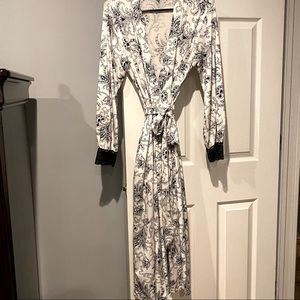 Full Length Robe with Lace Cuffs